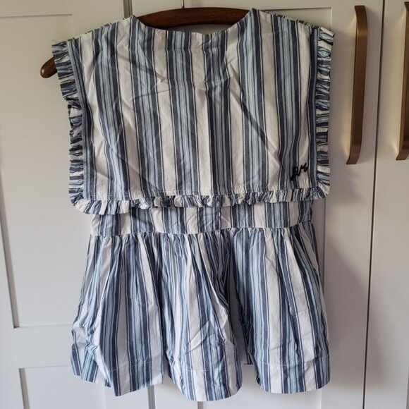 Striped Ruffle Sleeve Blouse - Picture 4 of 13